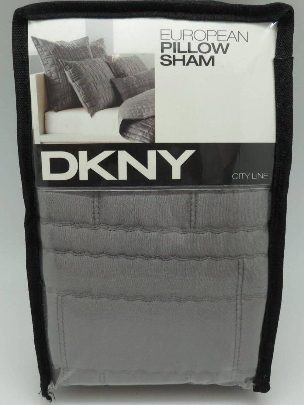 new DKNY European Pillow Sham from the City Line Collection in Grey